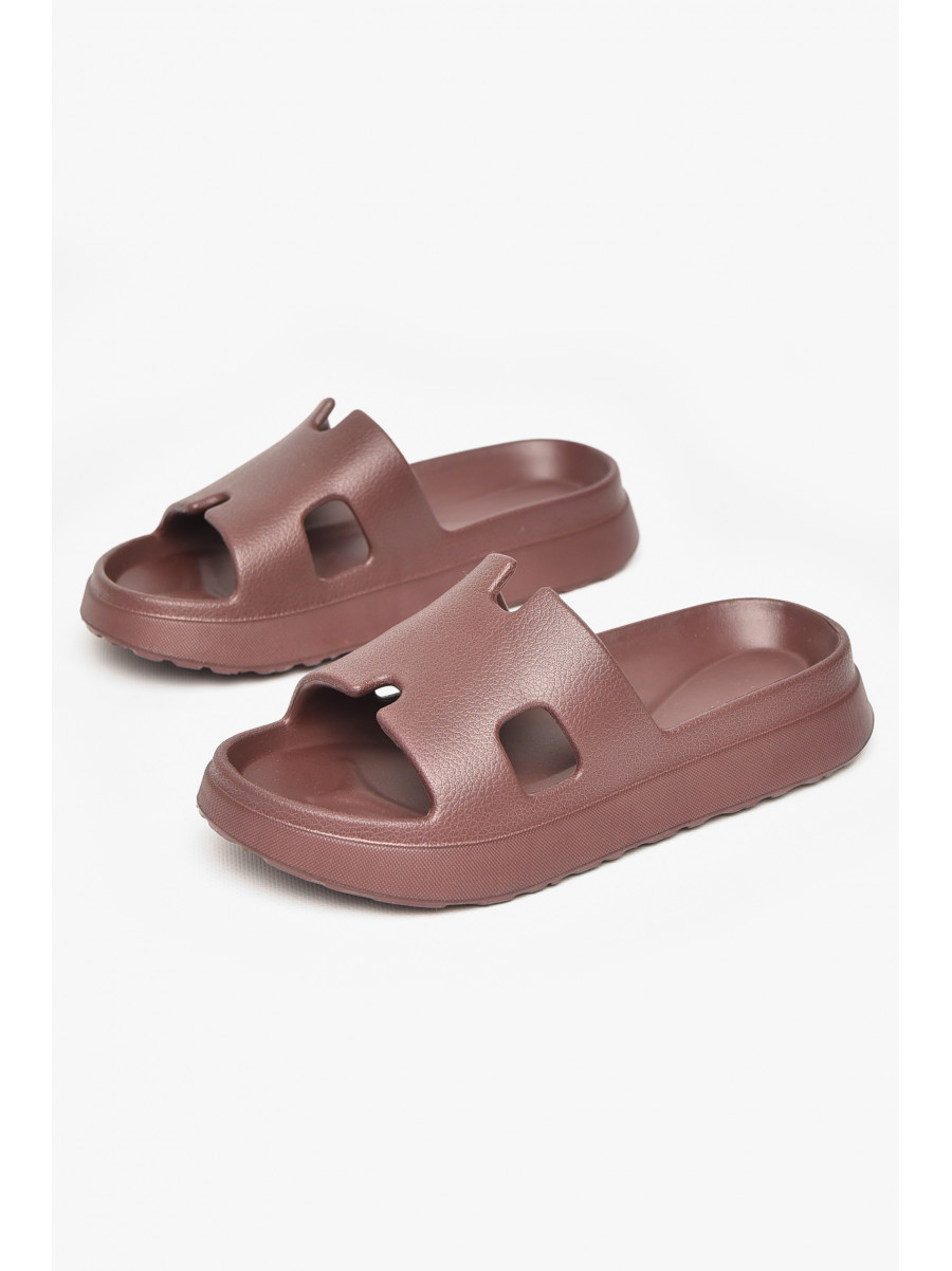 Шлепанцы пена женские шоколадного цвета 145 212168C