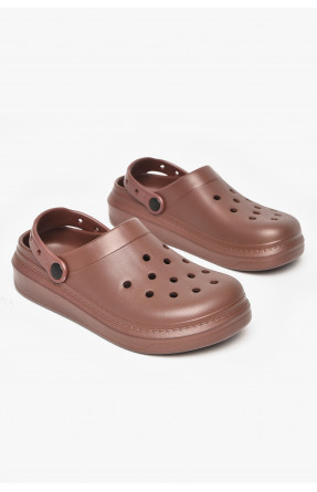 Кроксы женские шоколадного цвета 161 212170C