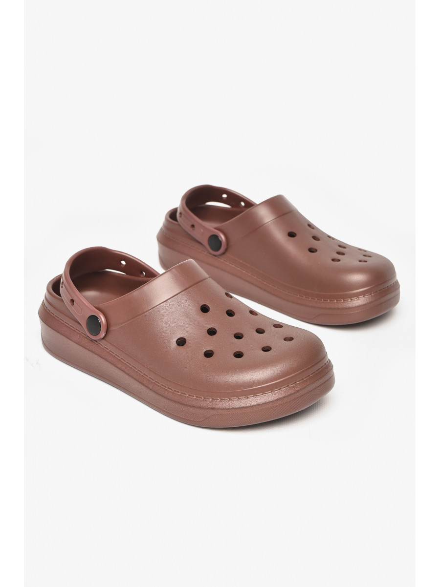 Кроксы женские шоколадного цвета 161 212170C