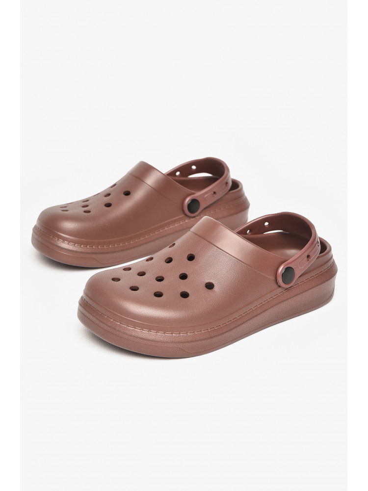 Кроксы женские шоколадного цвета 161 212170C