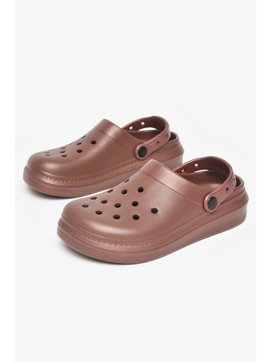 Кроксы женские шоколадного цвета 161 212170C