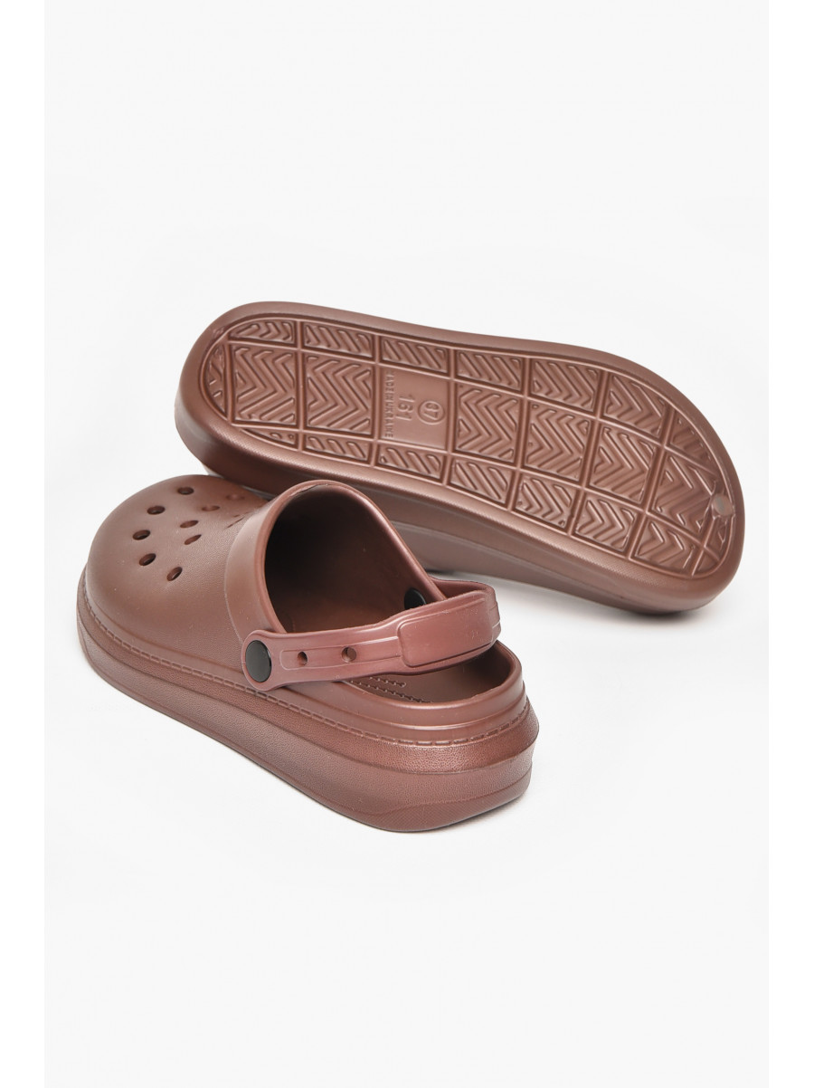 Кроксы женские шоколадного цвета 161 212170C