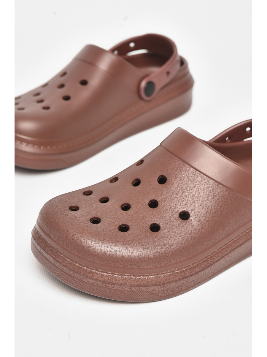 Кроксы женские шоколадного цвета 161 212170C