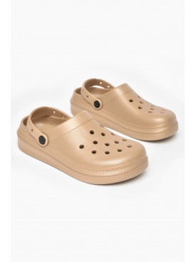 Кроксы женские светло-коричневого цвета 161 212171C Кроксы женские светло-коричневого цвета 161 212171C