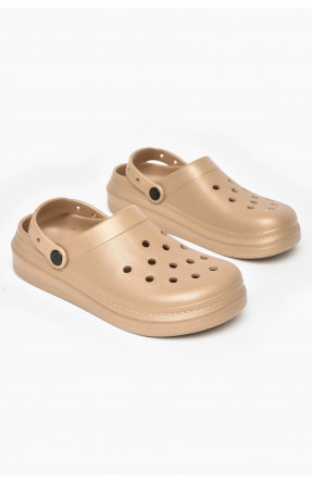 Кроксы женские светло-коричневого цвета 161 212171C