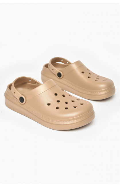 Кроксы женские светло-коричневого цвета 161 212171C Кроксы женские светло-коричневого цвета 161 212171C
