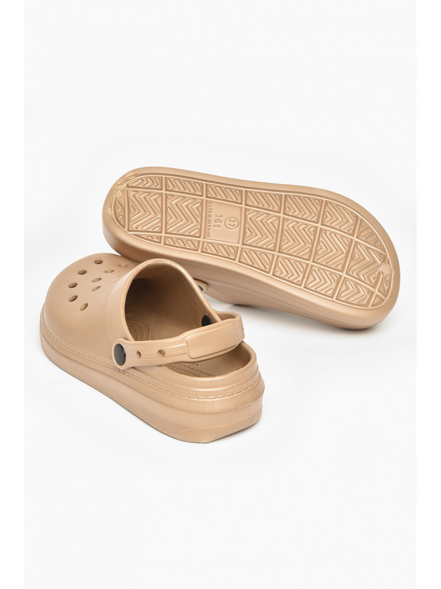 Кроксы женские светло-коричневого цвета 161 212171C