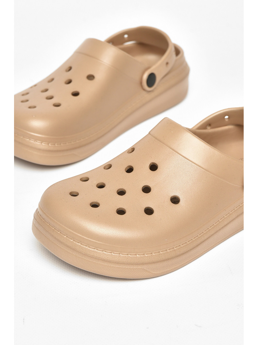 Кроксы женские светло-коричневого цвета 161 212171C