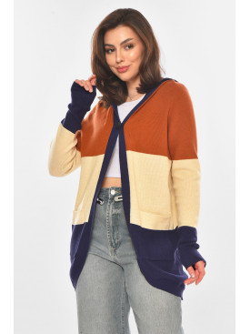 Кардиган жіночий коричневого кольору з принтом 11743 212177C