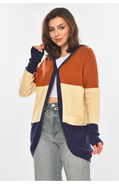 Кардиган женский коричневого цвета с принтом 11743 212177C