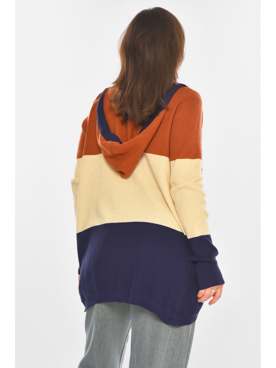 Кардиган женский коричневого цвета с принтом 11743 212177C