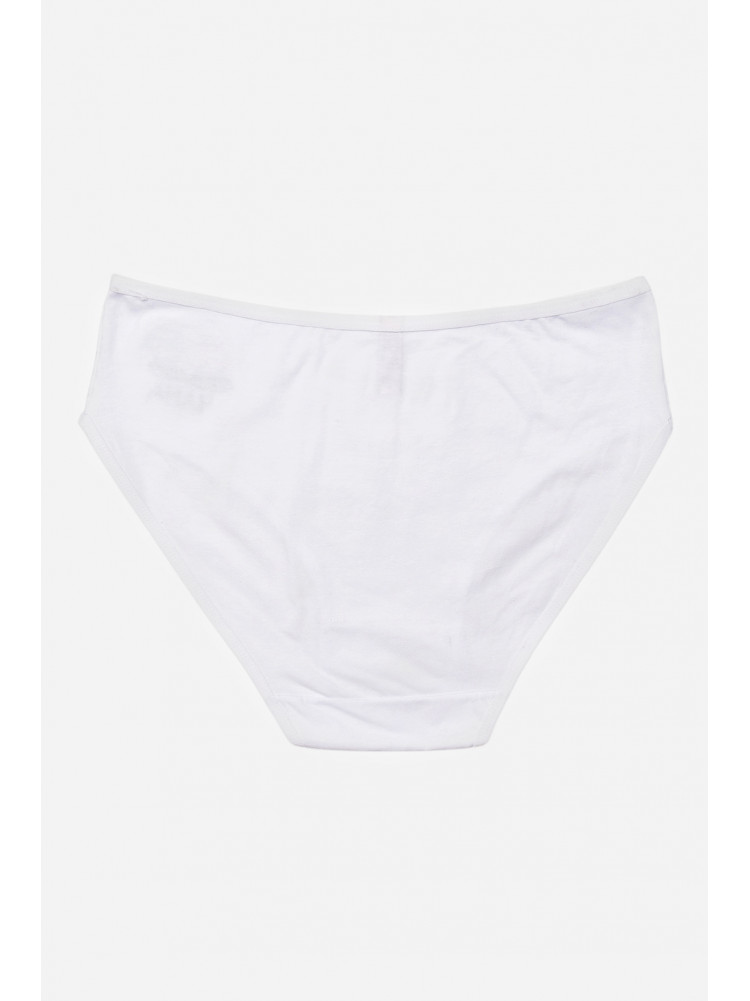 Трусы женские полубатальные белого цвета 38382 212180C