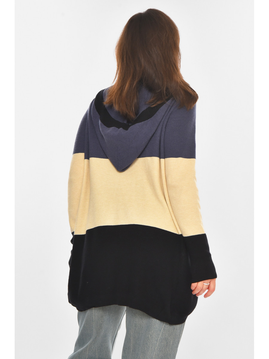 Кардиган жіночий темно-синього кольору з принтом 11743 212182C