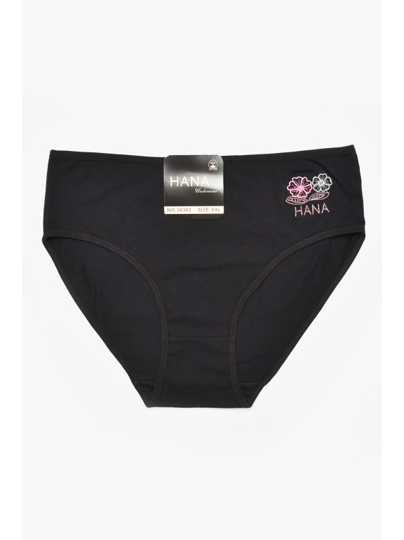 Трусы женские полубатальные черного цвета 38382 212185C