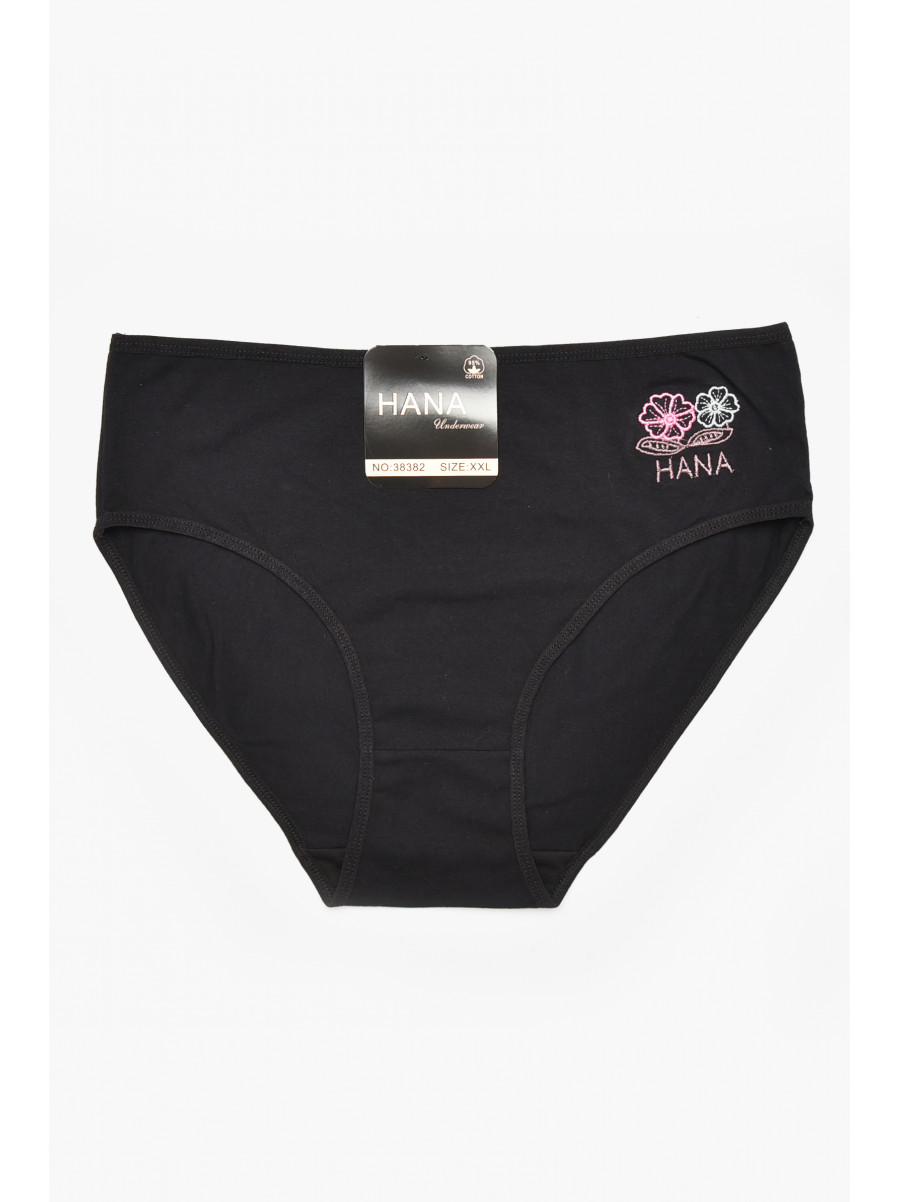 Трусы женские полубатальные черного цвета 38382 212185C