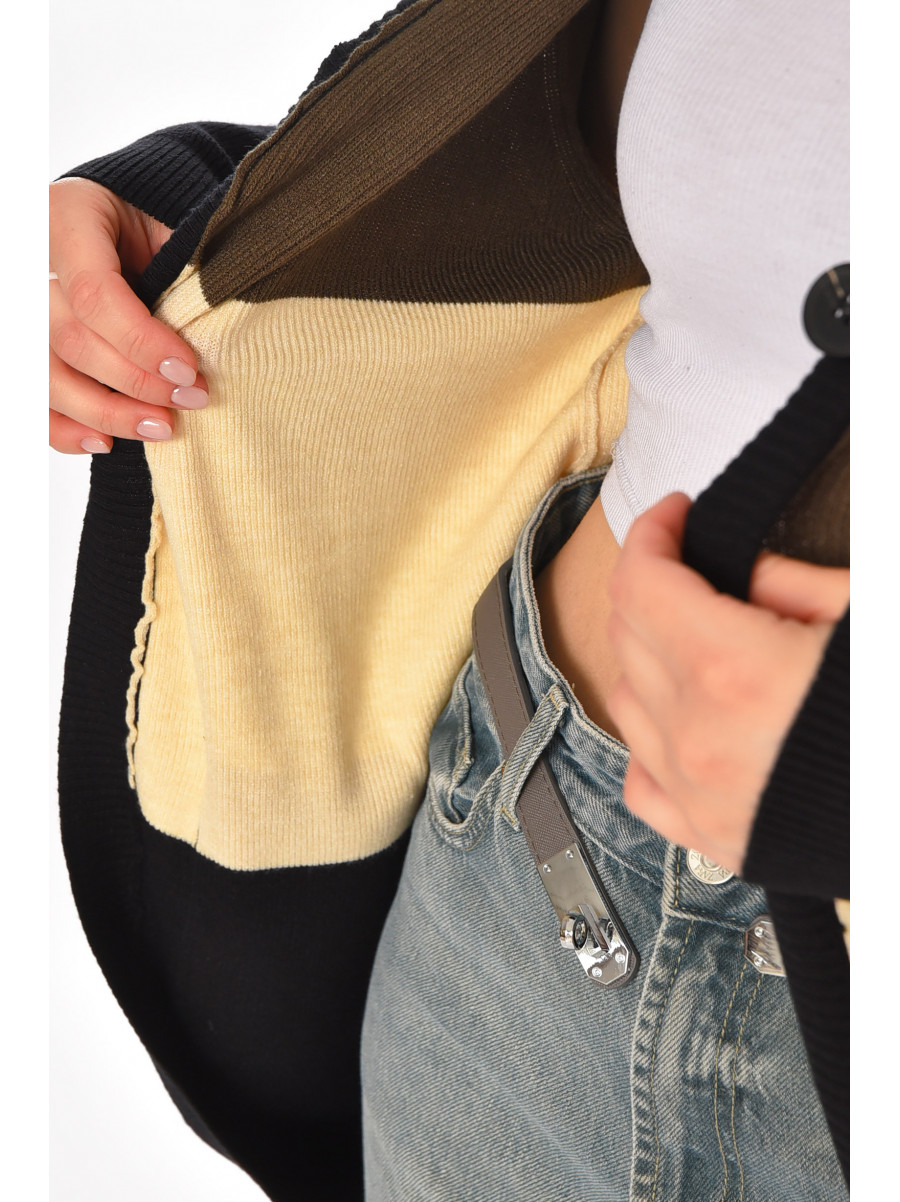 Кардиган жіночий темно-зеленого кольору з принтом 11743 212186C