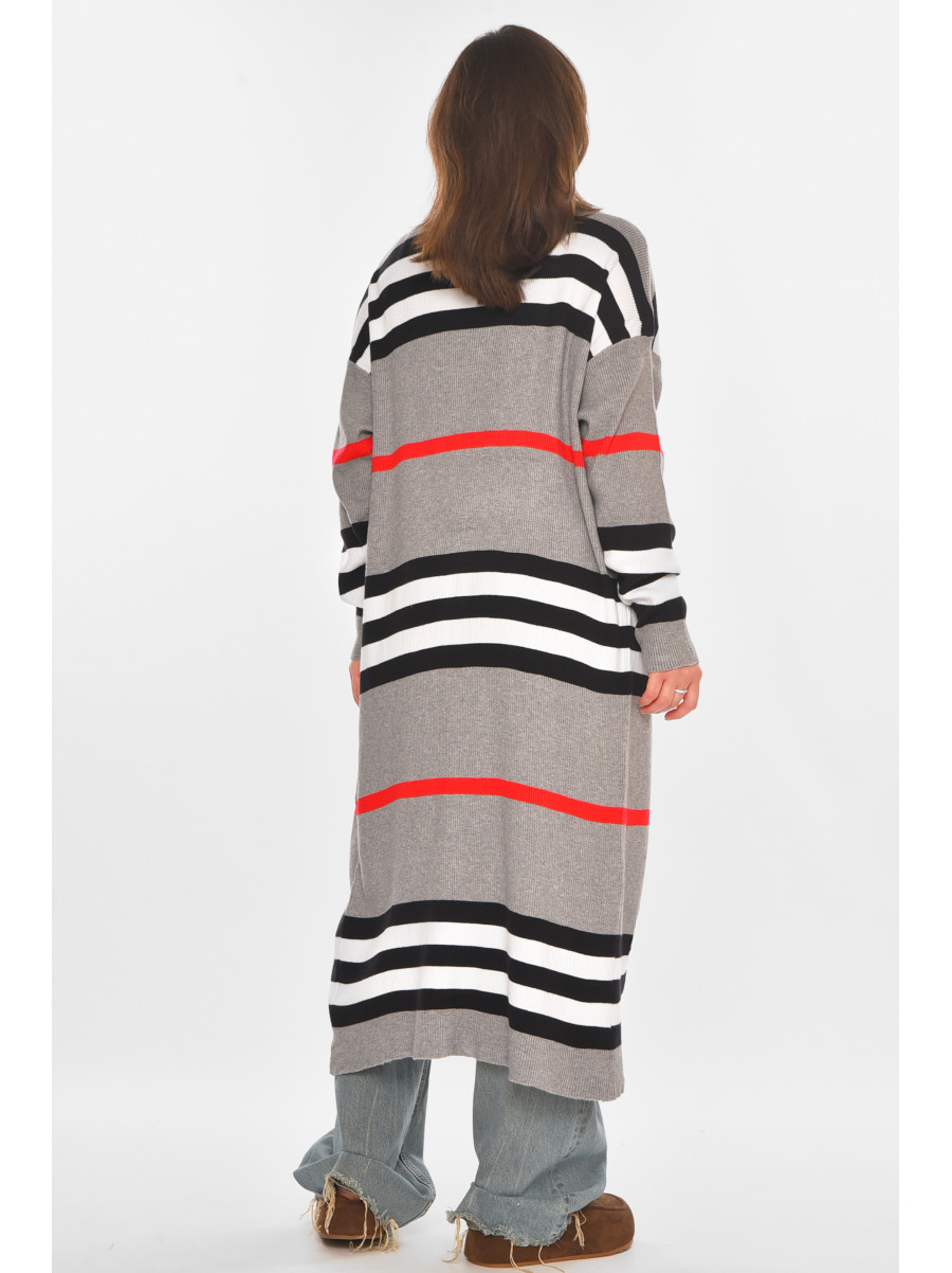 Кардиган женский серого цвета с принтом 11749 212191C