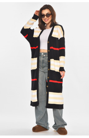 Кардиган женский черного цвета с принтом 11749 212192C