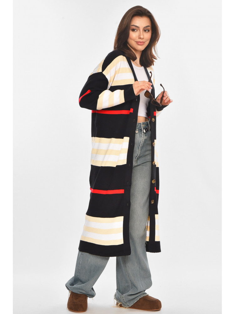 Кардиган жіночий чорного кольору з принтом 11749 212192C