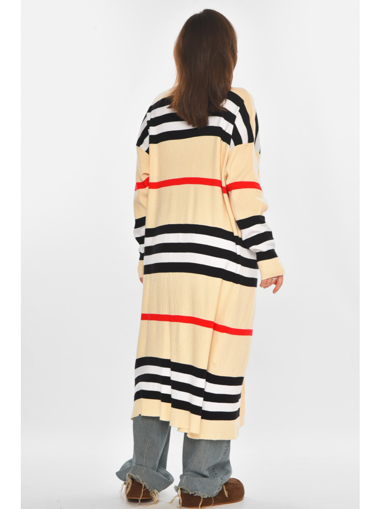 Кардиган жіночий світло-бежевого кольору з принтом 11749 212193C