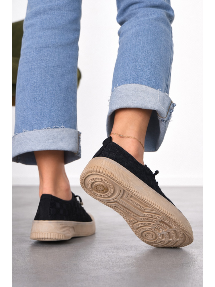 Мокасины женские черного цвета к192 212194C