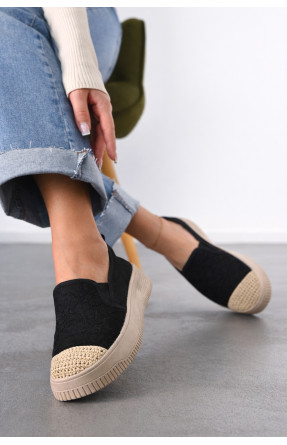 Мокасины женские черного цвета к190 212195C