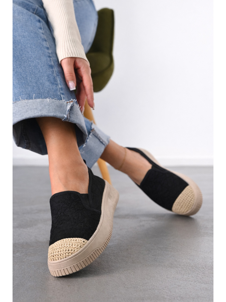 Мокасины женские черного цвета к190 212195C