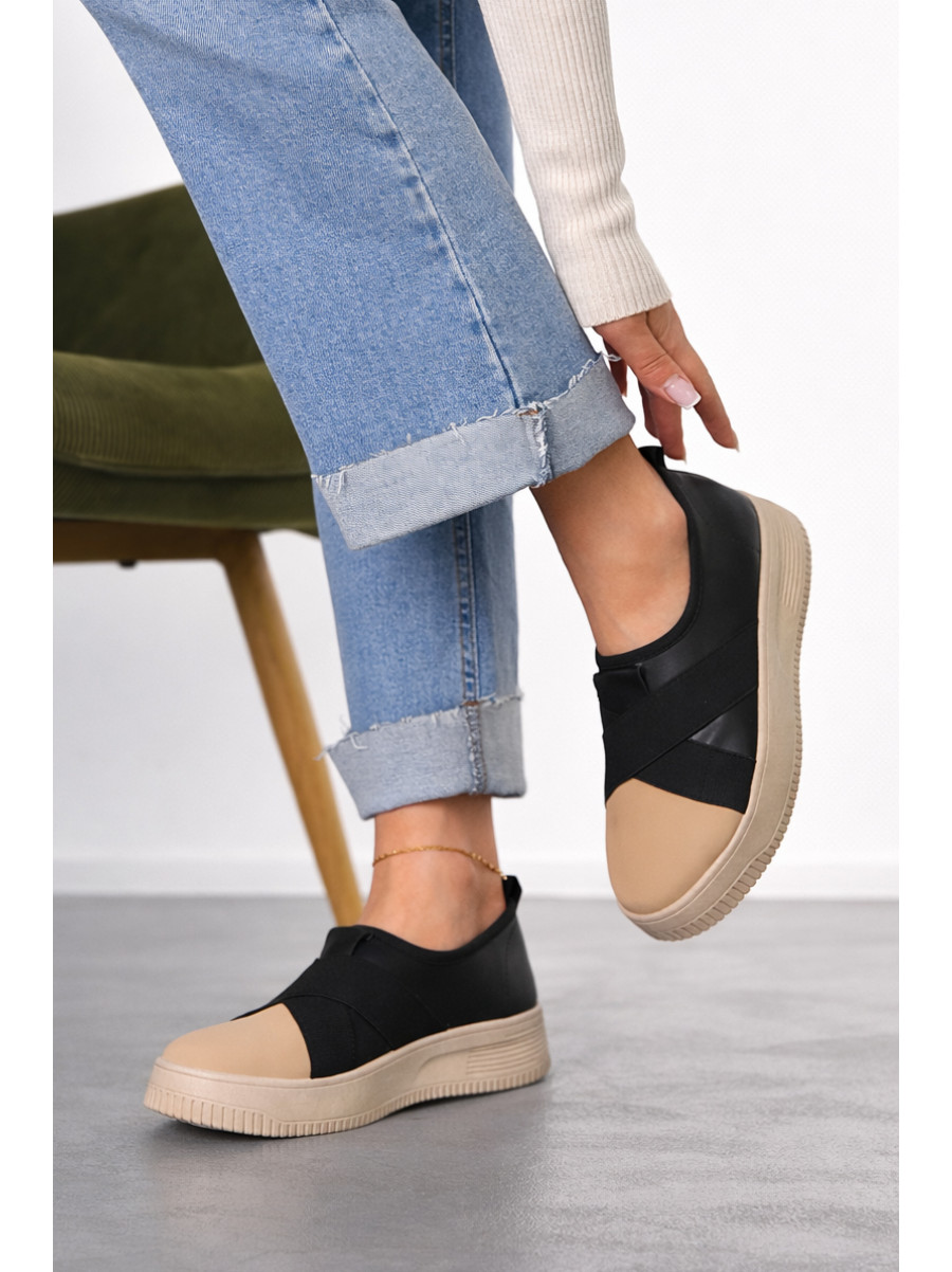 Мокасины женские черного цвета к189 212196C