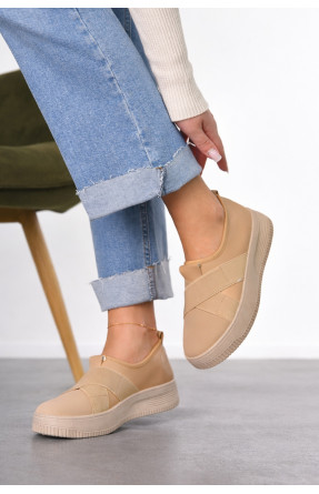 Мокасины женские бежевого цвета к189-2 212197C