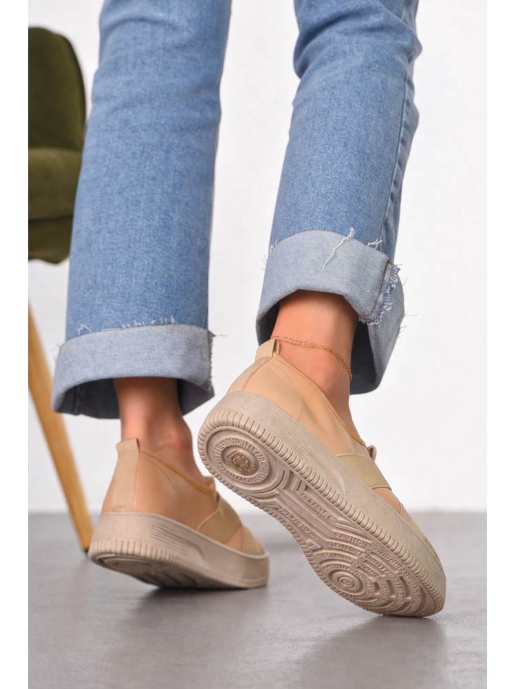 Мокасины женские бежевого цвета к189-2 212197C