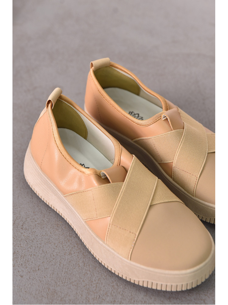 Мокасины женские бежевого цвета к189-2 212197C