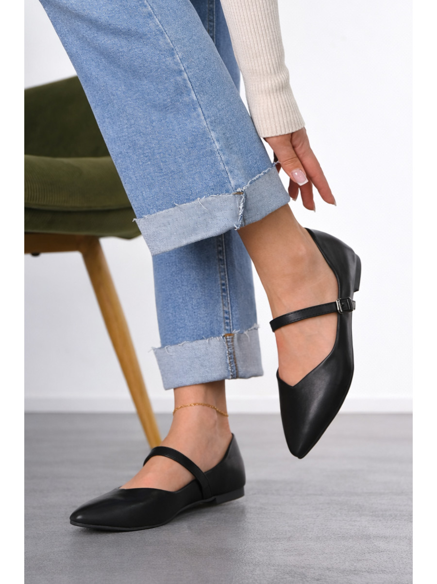 Балетки женские черного цвета Е350-2 212199C