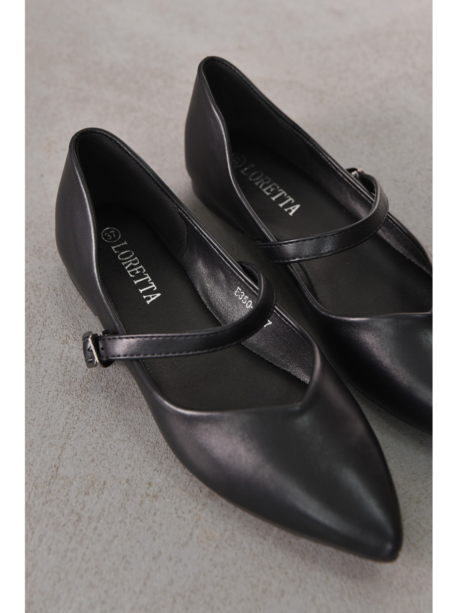 Балетки женские черного цвета Е350-2 212199C