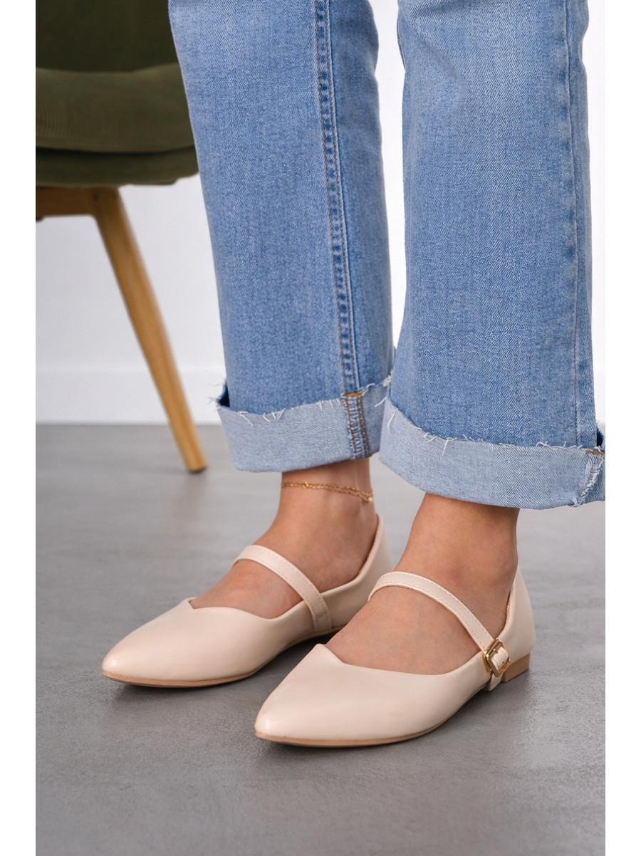 Балетки женские светло-бежевого цвета Е350-3 212200C