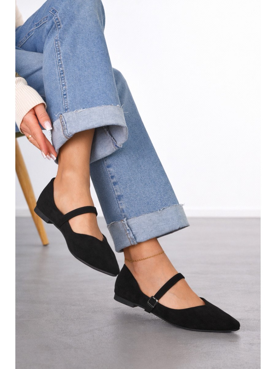 Балетки жіночі чорного кольору Е350-1 212201C