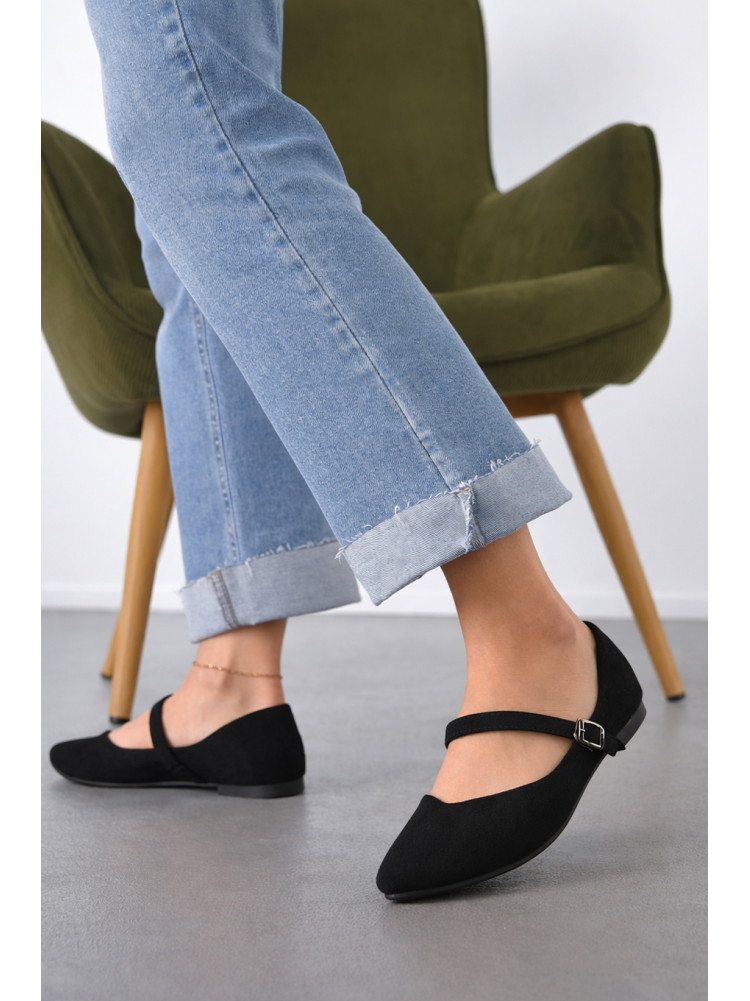 Балетки жіночі чорного кольору Е350-1 212201C