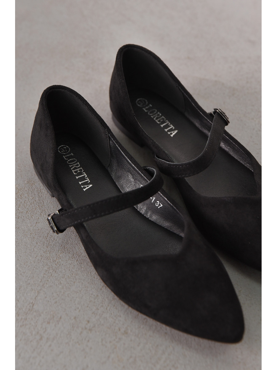 Балетки жіночі чорного кольору Е350-1 212201C