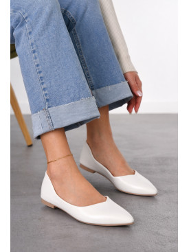 Балетки жіночі білого кольору Е330-8 212202C