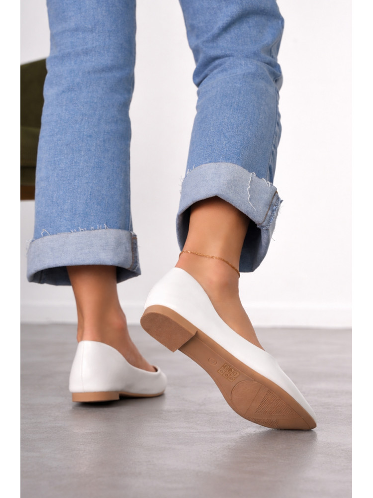 Балетки женские белого цвета Е330-8 212202C