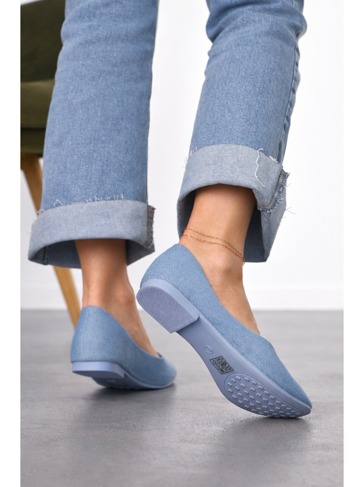 Балетки женские голубоо цвета Е338-3 212203C