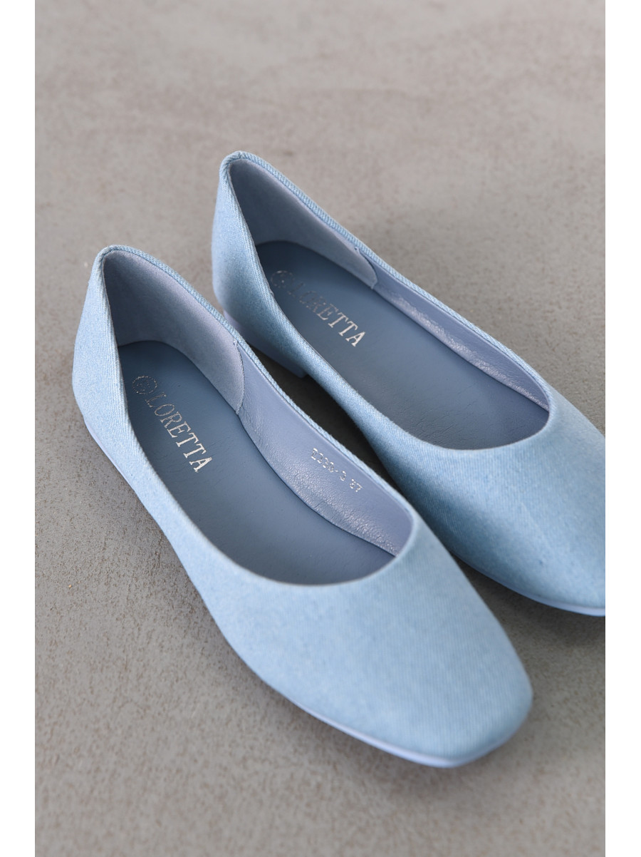 Балетки женские голубоо цвета Е338-3 212203C