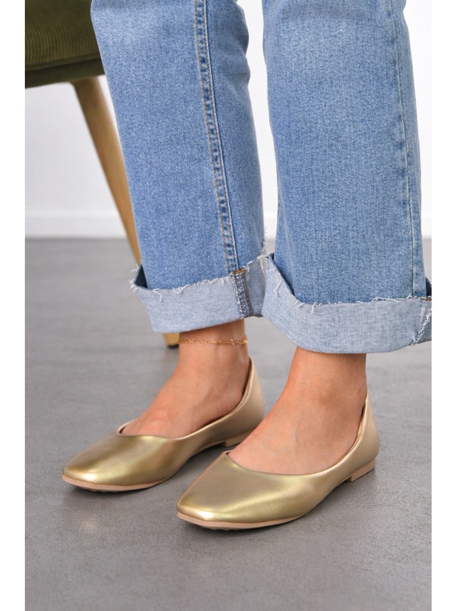 Балетки женские золотистого цвета Е338-9 212204C