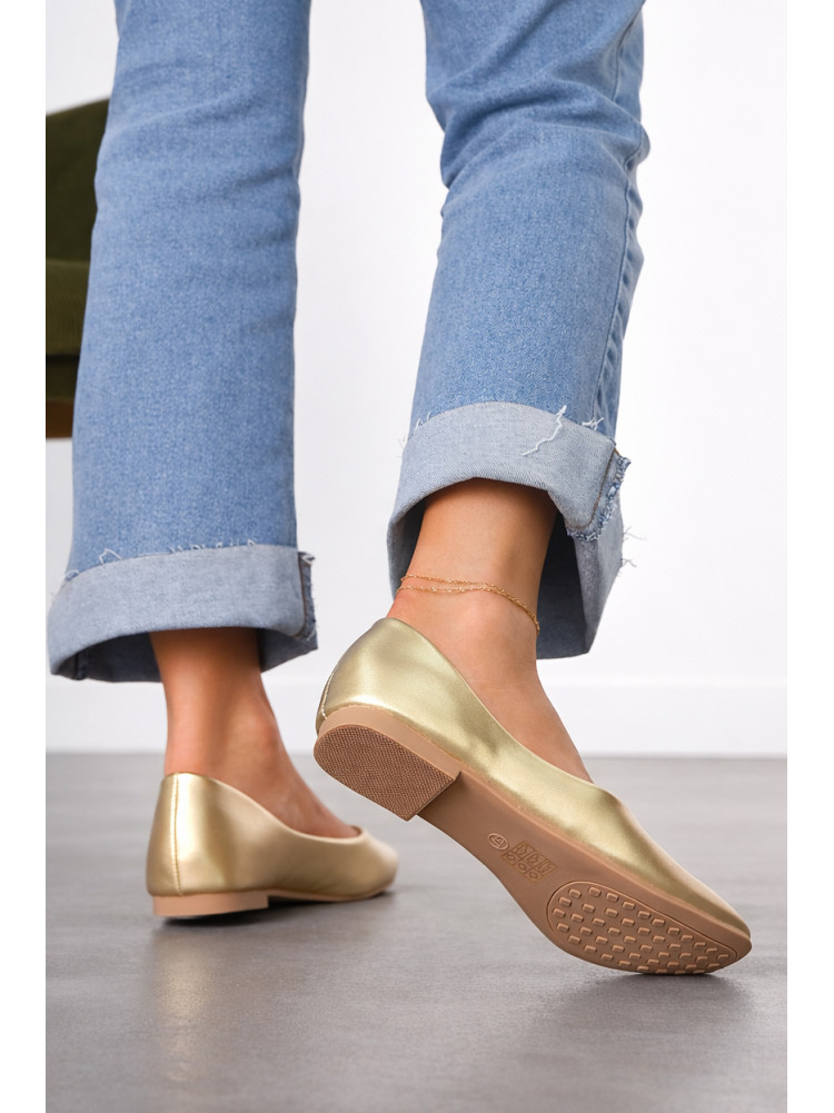 Балетки женские золотистого цвета Е338-9 212204C