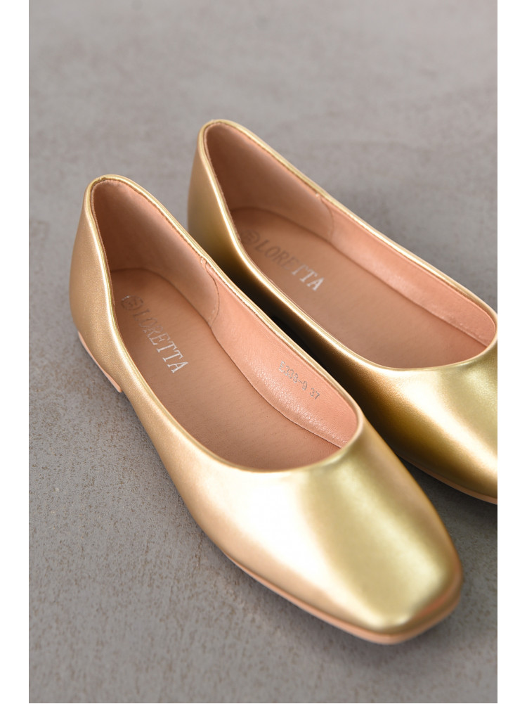 Балетки женские золотистого цвета Е338-9 212204C