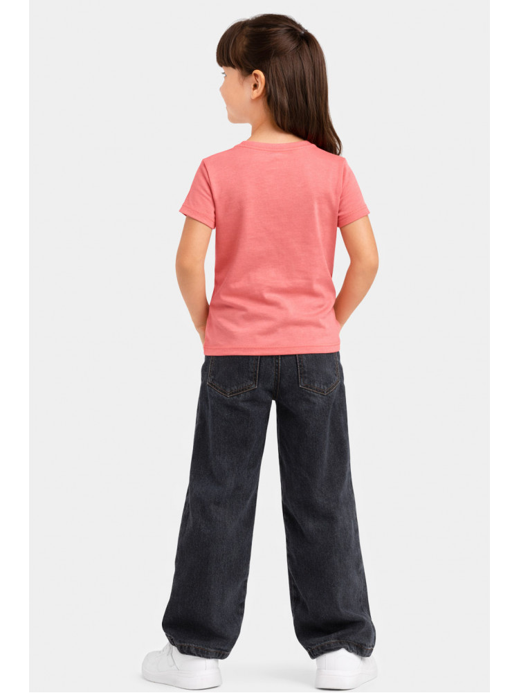 Футболка детская для девочки розового цвета с принтом 212206C