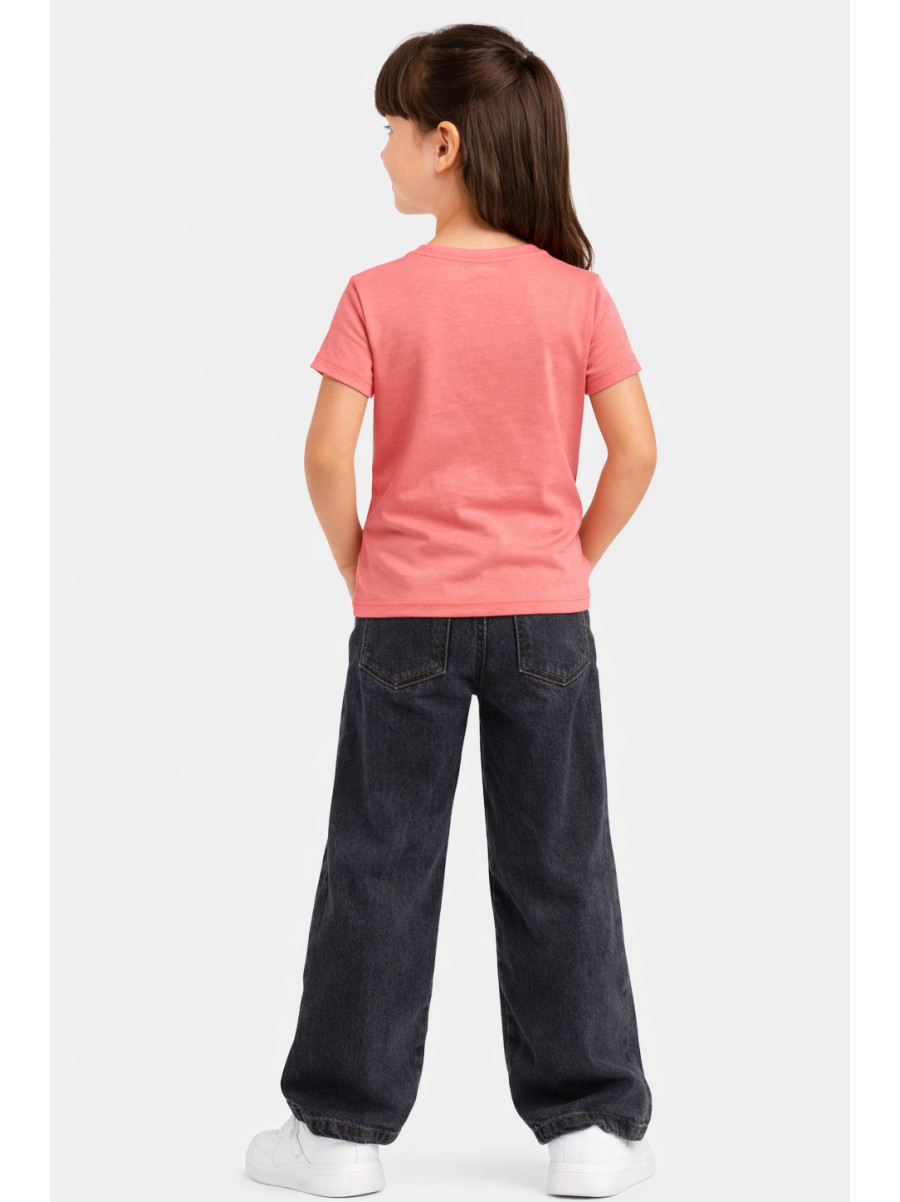 Футболка детская для девочки розового цвета с принтом 212206C