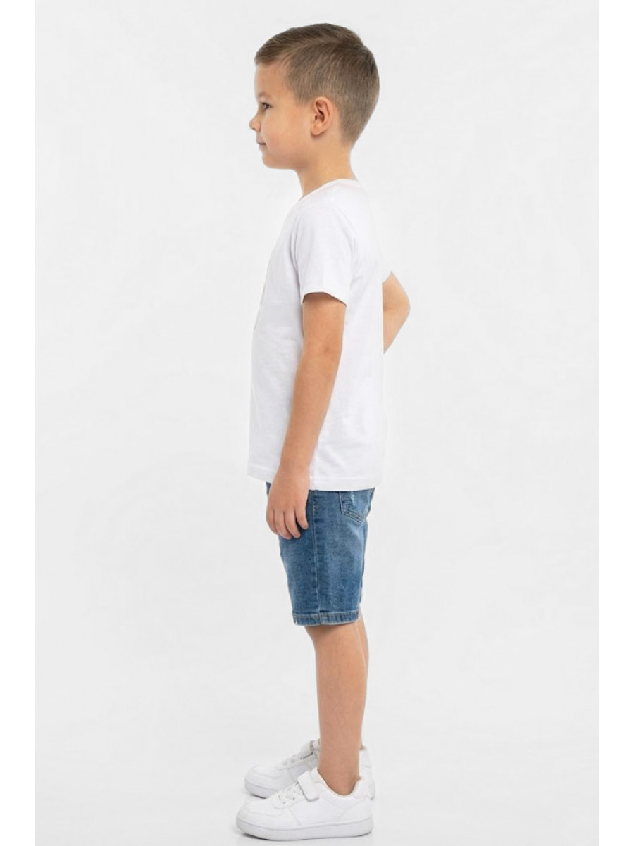 Футболка детская для мальчика белого цвета с принтом 212211C