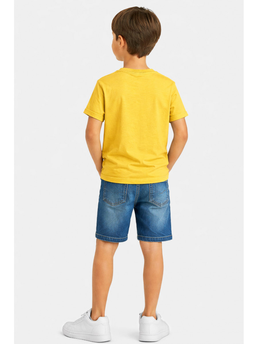 Футболка детская для мальчика желтого цвета с принтом 212212C