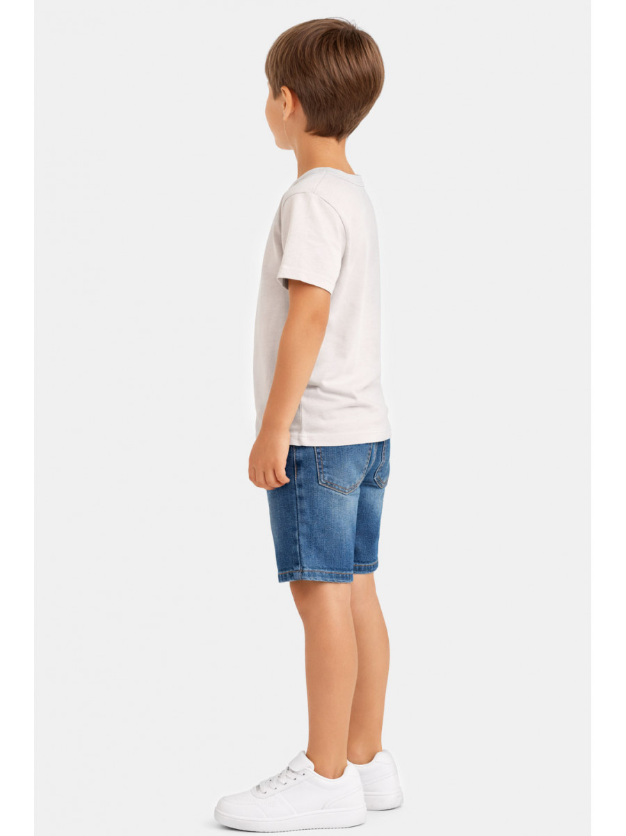 Футболка детская для мальчика белого цвета с принтом 212213C