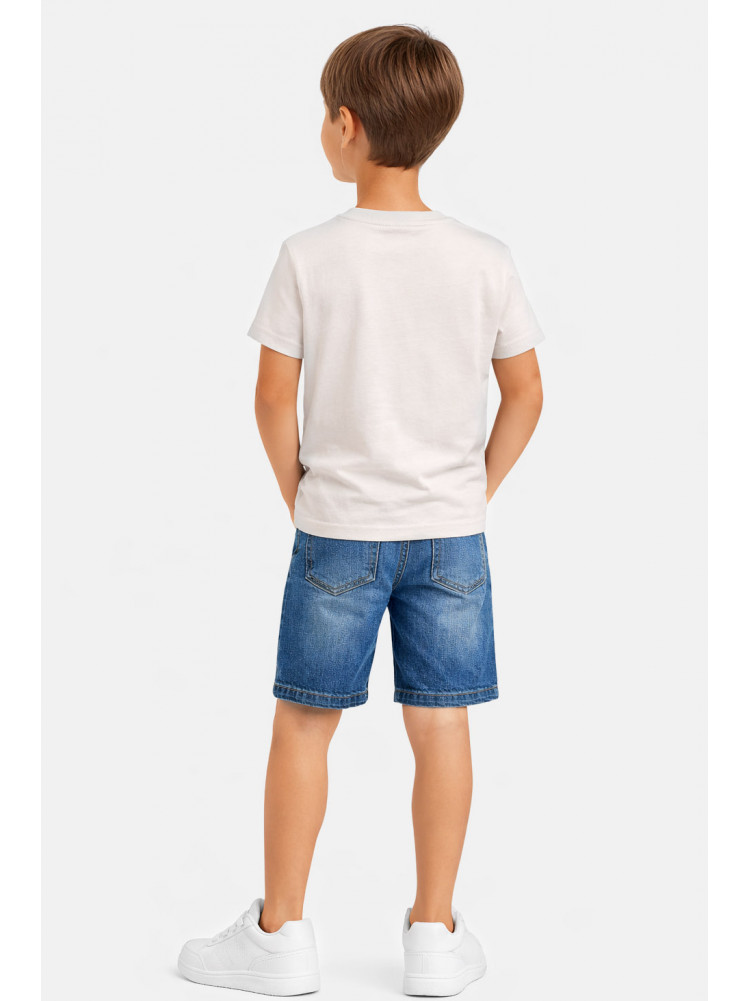 Футболка детская для мальчика белого цвета с принтом 212213C